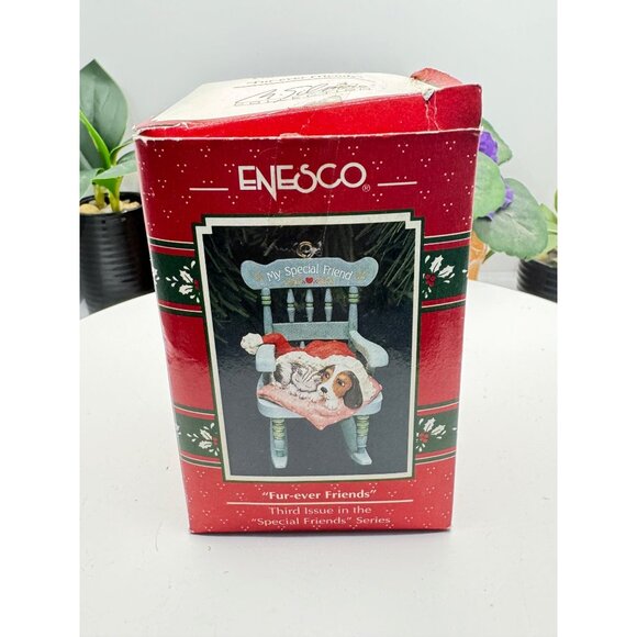 Enesco "Fur-Ever Friends" Third Issue Special Friends Series Christmas Ornament - Picture 3 of 12